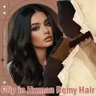 One Piece Clip In 100% Real Remy Human Hair Extensions 3/4Full Head Straight