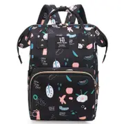 GGP Large Capacity Multi Functional Baby Diaper Backpack Stylish And Travel Friendly Mummy Bag Black