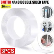 Heavy Duty 3 meter Multifunctional Nano-Traceless Double Sided Reusable Tape AUS
