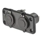 Narva Heavy Duty Twin Accessory USB & USB-C Socket Black Housing - 81170BL