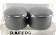 IKEA Raffig Finials Curtain Rod End Caps, 1 Pair, Grey/Silver, 002.199.37 NEW