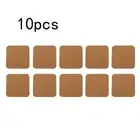 10Pcs Cork Coasters Square Cork Mat Self-Adhesive DIY-Backing Sheet For Home Bar