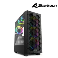 在飛比找momo購物網優惠-【Sharkoon 旋剛】RGB HEX ATX 電腦機殼