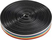 TEHAUX 10 Rainbow Color Flat Ribbon Cable Ribbon Wire Flat Ribbon Cables Cable Wire Terminal Connectors IDC Wire Flat Ribbon Cable Female Wire Flexible Colored Thread