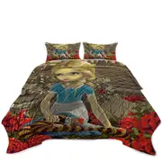 Cool Alice Art Painting the Roses Red Coverlet