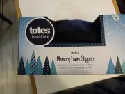 Totes Men's Memory Foam Slippers Navy Slip On Size Medium (8-9) Brand New in Box