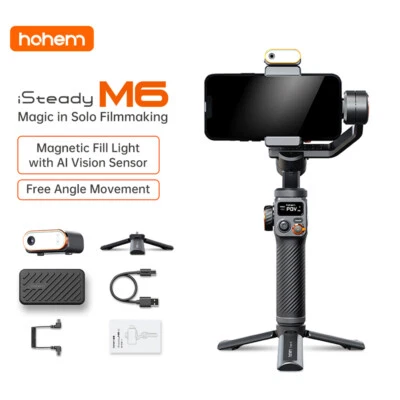 NEW Hohem iSteady M6 Kit Smartphones Gimbal Stabilizer for iPhone/Samsung/Huawei