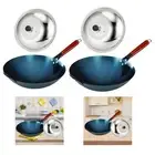 Iron Wok Pan Traditional Wok Multipurpose for Induction Cooker Nonstick Cooking