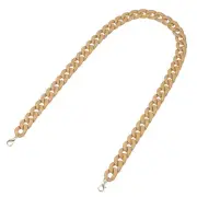 Acrylic Purse Strap,35.4" Matte Bag Chain Replacement Light Brown