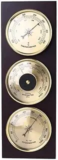 Barometer,Barometric Pressure Gauge for Home,Barometer Thermometer Hygrometer,Wall Mounted 3 in 1 Wood Stand Barometers,Mechanical Analog Weather Station,for Living Room,Bedroom,Office