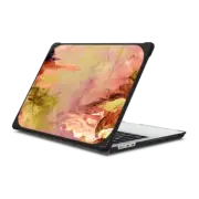 MacBook Air 13-inch (M2 - M4) Bounce Case WINTER DREAMLAND 3 - Colorful Abstract Acrylic Painting Art Peach Coral Pink Mauve Maroon Wine Plum Purple Brown Green Nature Coastal Landscape Chic Whimsical Textural Swirls Modern