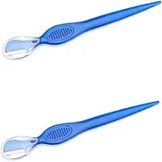 minkissy 2sets Stainless Steel Eyebrow Trimmer for Men Women Facial Razors Portable Eyebrow Shapers Beauty Makeup Tools Lightweight Non-slip Grip 12pcs*2