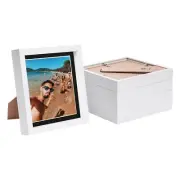 5x White 8" x 8" 3D Box Photo Frames Black 6" x 6" Mount Craft Shadow Picture