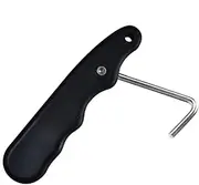 Hockey Skate Tightener, Stainless Steel Lace Puller Portable Lace Tightener, Folding Skating Tool Handle Anti-Slip Ice Roller Accessories for Shoes & Figure-Skates