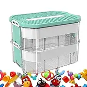 Toy Box Storage, Toy Storage Box - Toy Organizer And Storage With Construction Lid - Classification Tote Range Containers Organization