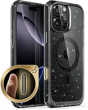 SUPCASE for iPhone 16 Pro Case with Camera Control Capture Button (Unicorn Beetle Mag), [Compatible with MagSafe] Slim Protective Magnetic Phone Case for iPhone 16 Pro 6.3'' 2024, (GlitterBlack)