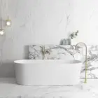 1700*800*580mm BONDI Matt White Oval Acrylic Freestanding Bath