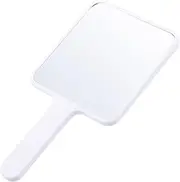 HAPINARY Hand Held Makeup Mirror Cosmetic Mirror Portable Mirror for Girls Compact Beauty Tool White Mirr