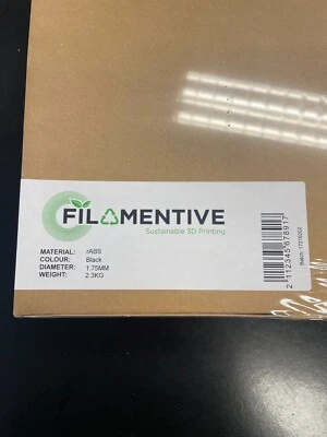 Filamentive rABS Black 1.75MM 2.3KG 3D Printing Filament New UNOPENED