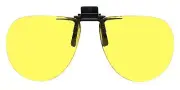 Polycarbonate Clip-on Flip-up Enhancing Driving Glasses - Bright Yellow -
