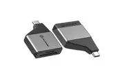 Alogic ULCSDMN-SGR Ultra Mini USB Type-C USB-C to SD and Micro SD Card Reader Adapter