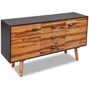 vidaXL Solid Acacia Wood Sideboard Buffet Hall Table Kitchen Cupboard Cabinet