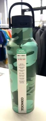 Corkcicle Sport Canteen 20 OZ in Green Camo - NEW