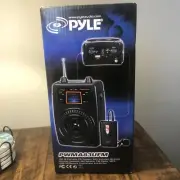 Pyle PWMA83UFM, 100W Portable PA System Mic, Fm Radio, mp3/USB, Aux-in/out
