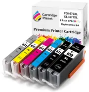 6 Pack (1BK,1PBK,1C,1M,1Y,1GY) Compatible Ink for Canon PGI-670XL CLI-671XL PGI670XL CLI671XL for Canon MG7760 MG7765 MG7766 TS8060 TS9060