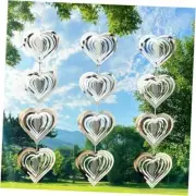 Bird Scare Discs Set-Highly Reflective Wind Spinners Outdoor Garden silver