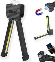 Gym Lamp for Posing, Portable Magnet LED Flashlight with Hanging Hook, Magnetic Work Light with 180 Degree Folding, Handheld USB Rechargeable Worklight with 7th Gear Dimming (1pcs)