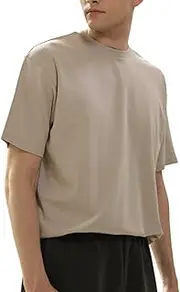 [EDUARDO] Men's Semi Over Relaxed Fit Basic Short-Sleeve T-Shirt (Cotton Modal Blend)