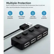 4 in 1 USB 3.0 Hi-Speed 4-Port Splitter Hub For PC Mac Desktop Laptop Notebook