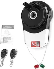 Roll Up Garage Door Opener, Automatic Rolling Gate Opener with 2 Remote Control, 800N Lift Force Rolling Door Motor, Side Mounted Shutter Opener for Garage, Warehouse, Store