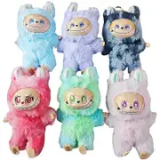 Labubu Plush Doll Keychain 3rd Generation Blind Box Heartbeat Macaron Happy Guess Series Vinyl Plush Toy Trendy Play