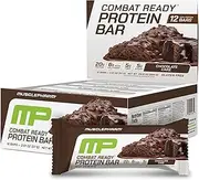MusclePharm Combat Crunch Protein Bar, Multi-Layered Baked Bar, 20g Protein, Low Sugar, Low Carb, Gluten Free, Chocolate Cake, 12 Bars