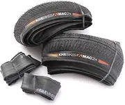 KHE MAC2+ BMX Folding Tyre Set with Twiggy Tubes, 20 Inches, 2.30 Inch Width, Ultralight 360 g per Tyre, 8 Bar