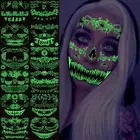 3d Witch Zombie Makeup Kit for Day of the Dead Halloween Face Tattoos Sticker