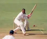Brian Lara batting for Warwickshire during the Nat West Troph- Old Cricket Photo