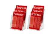2x Esselte 23cm A4 3 Tier Counter Brochure Flyers Display Holder Case f Store