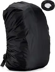 1 PCS Waterproof Rain Portable Ultralight Backpack Cover, Waterproof Outdoor Backpack Cover, Black Rain Cover for Anti-dust Camping Cycling Traveling Outdoor Activities