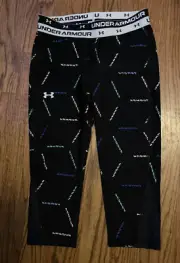 NEW NWT Under Armour Girls Fitted Large L Activewear Compression Leggings Capri