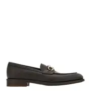 Ferragamo Gancini Ornament Moccasin Shoes 11,9.5,7,8,10,8.5 dark brown