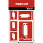 Fantastic Stickers Health & Safety Fire Extinguisher Decal Sheet - B-DS-HSF-FE