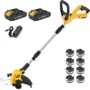 ZEGJAW Cordless String Trimmer and Edger, 12 Inch 20V Weed Wacker Battery Ope...
