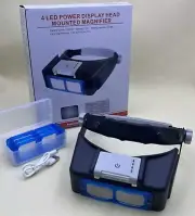 1.5X/2X/2.5X/3.5X Optivisor 4 LED Head Mounted Magnifier Type-C Rechargeable