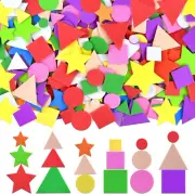 Foam Stickers Geometry Self-Adhesive Geometry Shapes Stickers Assorted Colors fo