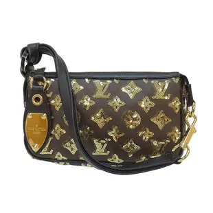 【二手名牌BRAND OFF】LOUIS VUITTON LV 路易威登 棕色 原花 塗層帆布 亮片 Eclipse 麻將 單肩包 M40248