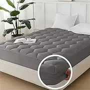 Futon Mattress,Japanese Floor Futon Mattress, Sleeping Pad ，Foldable Roll up ，Dormitory Mattress Lounger Pillow Bed(Gray,King (78X80in))