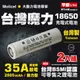 【台灣Molicel】18650高倍率動力型鋰電池2800mAh(平頭)2入(適用於手電筒,迷你風扇)(D牌知名吸塵器指定用電池)